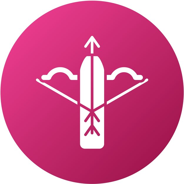 Diseño vectorial Estilo del icono del arco cruzado
