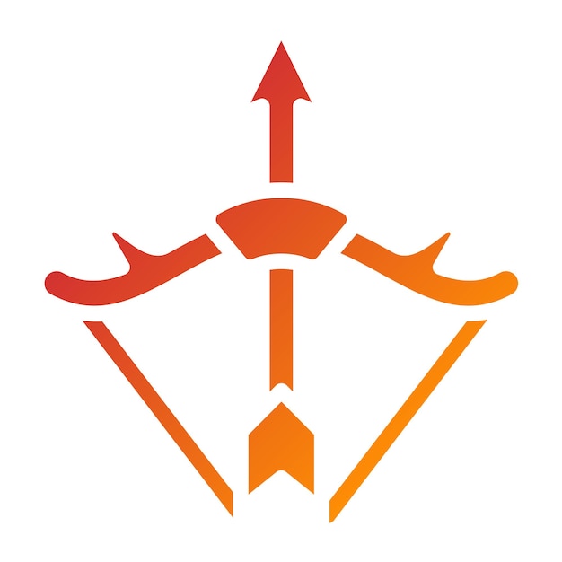 Diseño vectorial Estilo de icono de arco y flecha