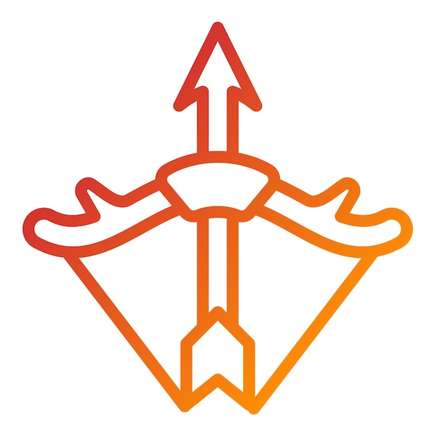 Diseño vectorial Estilo de icono de arco y flecha