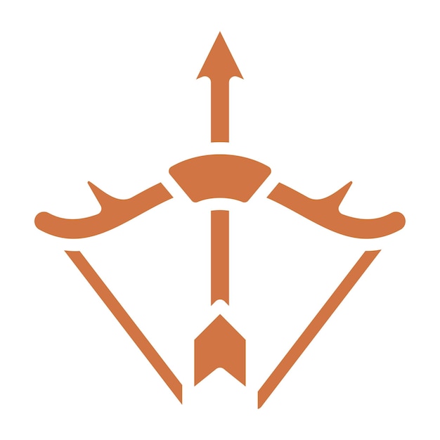 Diseño vectorial Estilo de icono de arco y flecha