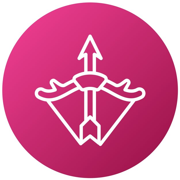 Diseño vectorial Estilo de icono de arco y flecha