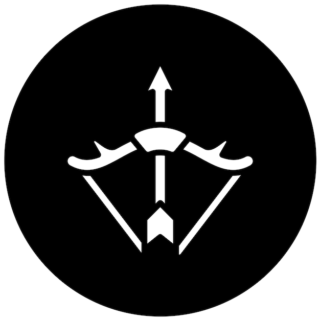 Diseño vectorial Estilo de icono de arco y flecha