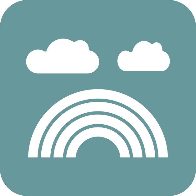 Diseño vectorial Estilo del icono del arco iris
