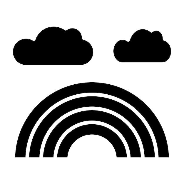 Diseño vectorial Estilo del icono del arco iris