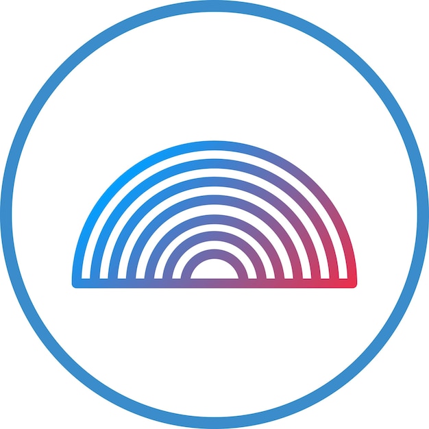 Diseño vectorial Estilo del icono del arco iris