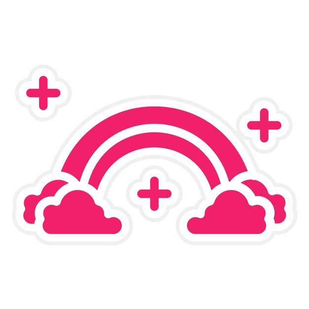 Diseño vectorial Estilo del icono del arco iris