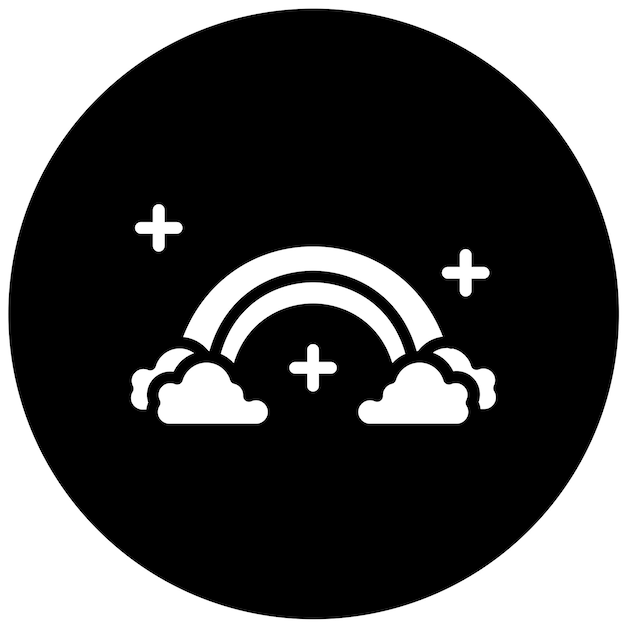 Diseño vectorial Estilo del icono del arco iris