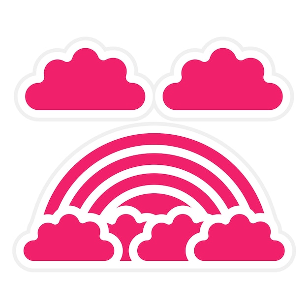Diseño vectorial Estilo del icono del arco iris