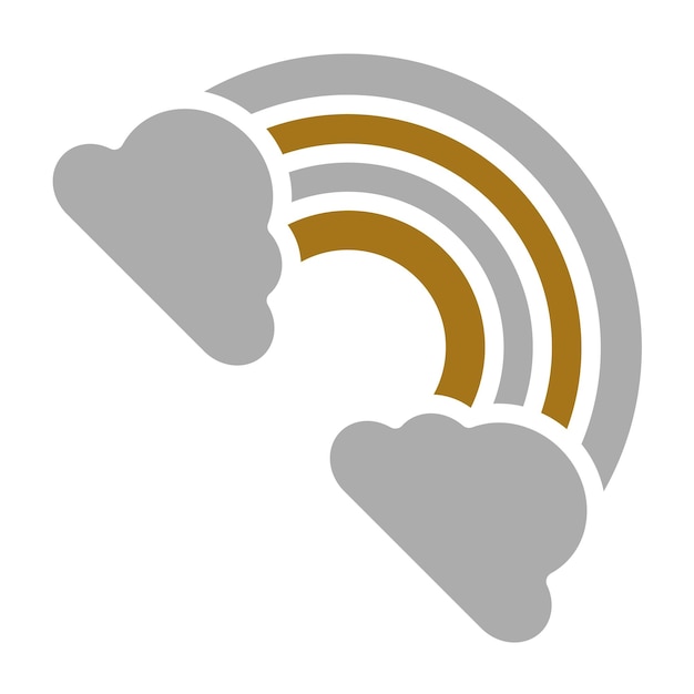 Diseño vectorial Estilo del icono del arco iris