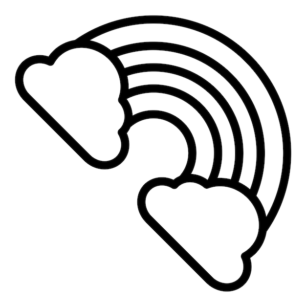 Diseño vectorial Estilo del icono del arco iris