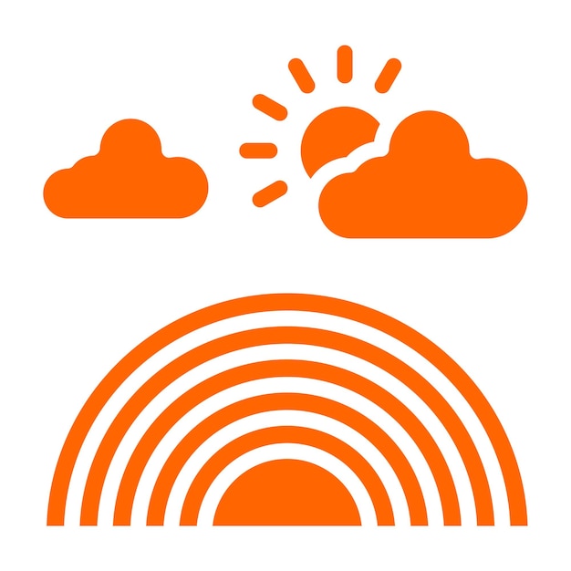 Diseño vectorial Estilo del icono del arco iris