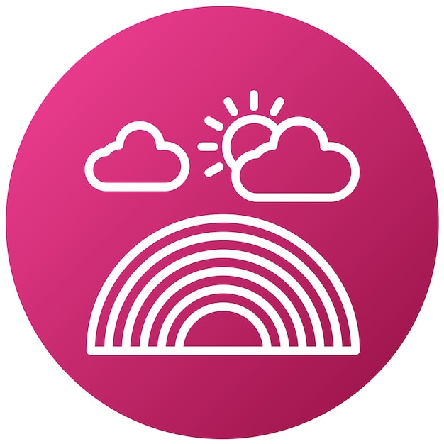Diseño vectorial Estilo del icono del arco iris