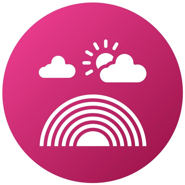 Diseño vectorial Estilo del icono del arco iris