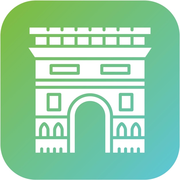 Diseño vectorial Estilo del icono del Arco del Triunfo