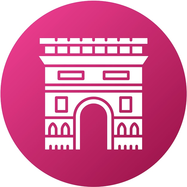 Diseño vectorial Estilo del icono del Arco del Triunfo