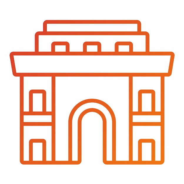 Diseño vectorial Estilo del icono del arco