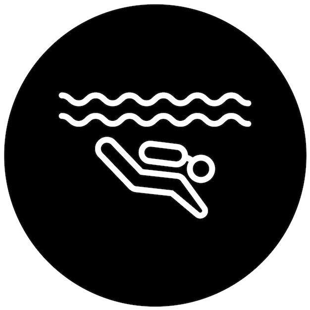 Diseño vectorial Estilo del icono del área de inmersión
