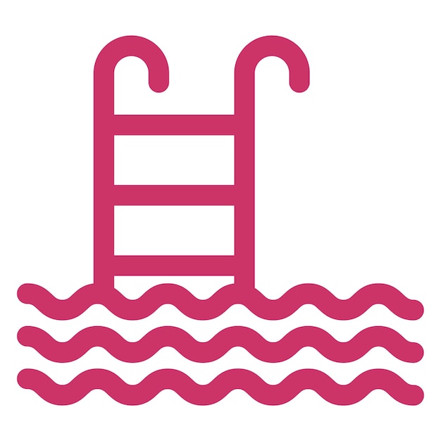 Diseño vectorial Estilo del icono del área de natación