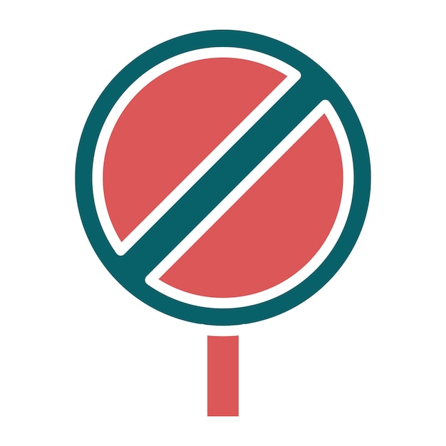 Diseño vectorial Estilo de icono de área restringida