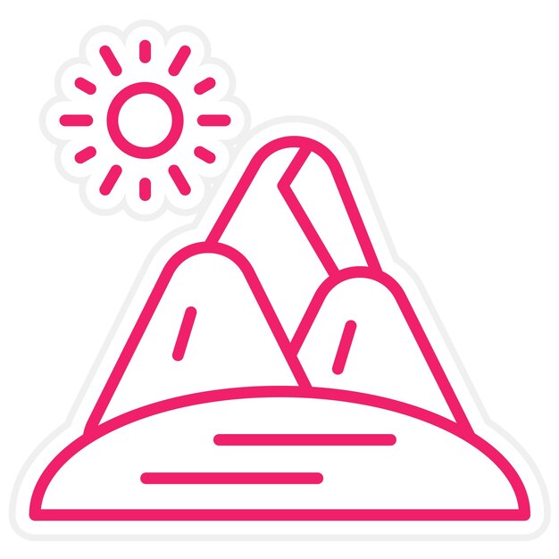 Diseño vectorial Estilo de icono de arena del desierto
