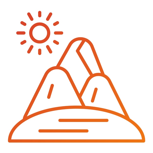 Diseño vectorial Estilo de icono de arena del desierto