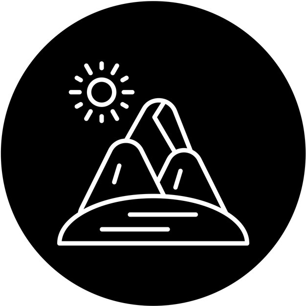 Diseño vectorial Estilo de icono de arena del desierto