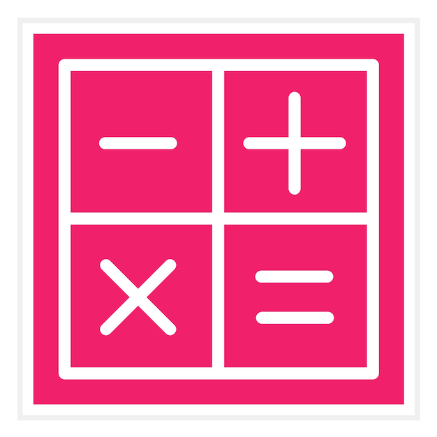 Diseño vectorial Estilo de icono aritmético