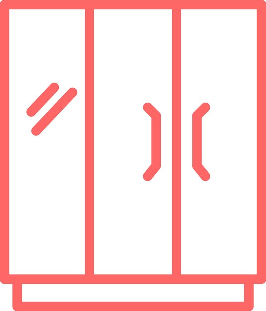 Diseño vectorial de estilo de icono de armario culinario