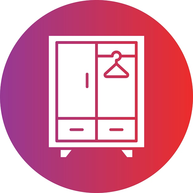 Diseño vectorial de estilo de icono de armario