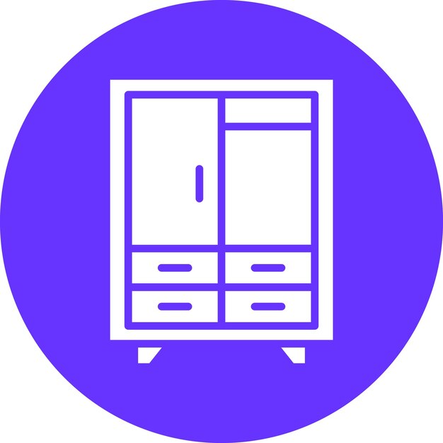 Diseño vectorial de estilo de icono de armario