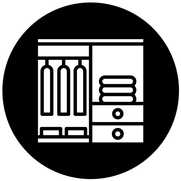 Diseño vectorial de estilo de icono de armario