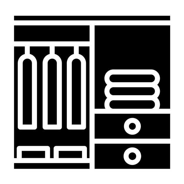 Diseño vectorial de estilo de icono de armario