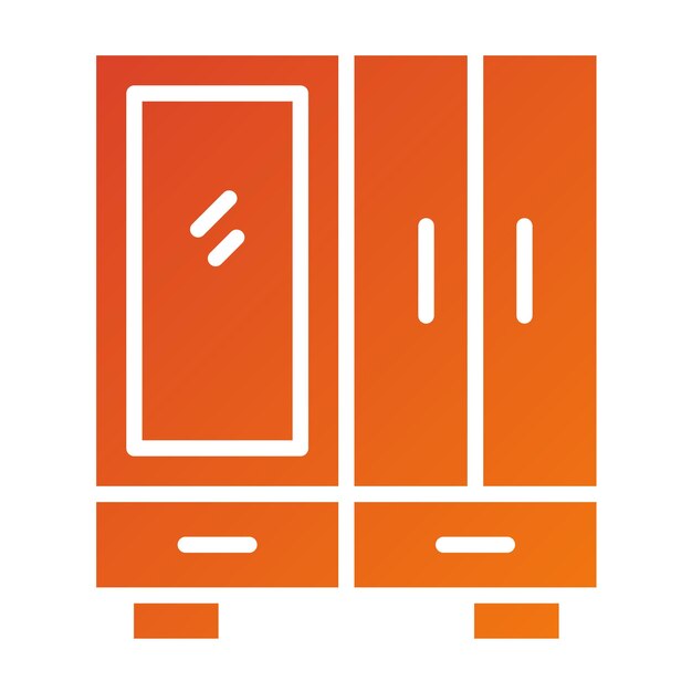 Diseño vectorial de estilo de icono de armario