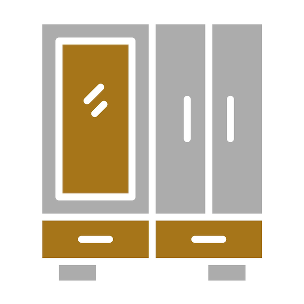 Diseño vectorial de estilo de icono de armario