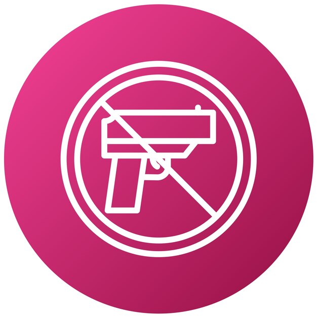 Diseño vectorial sin estilo de icono de armas de fuego