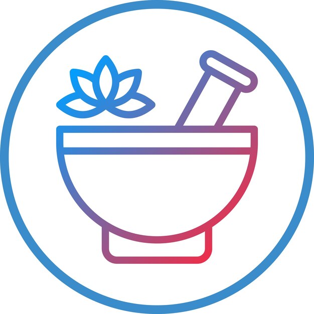 Diseño vectorial de estilo de icono de aromaterapia