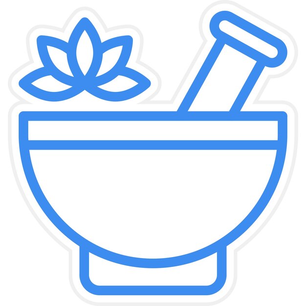 Diseño vectorial de estilo de icono de aromaterapia