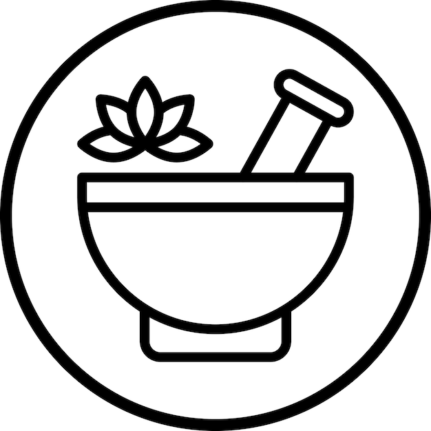 Diseño vectorial de estilo de icono de aromaterapia
