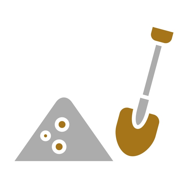 Diseño vectorial Estilo de icono de arqueología