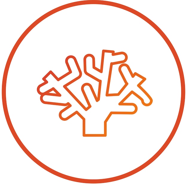 Diseño vectorial Estilo del icono del arrecife de coral