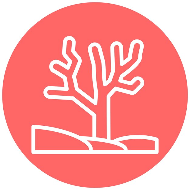 Diseño vectorial Estilo del icono del arrecife de coral