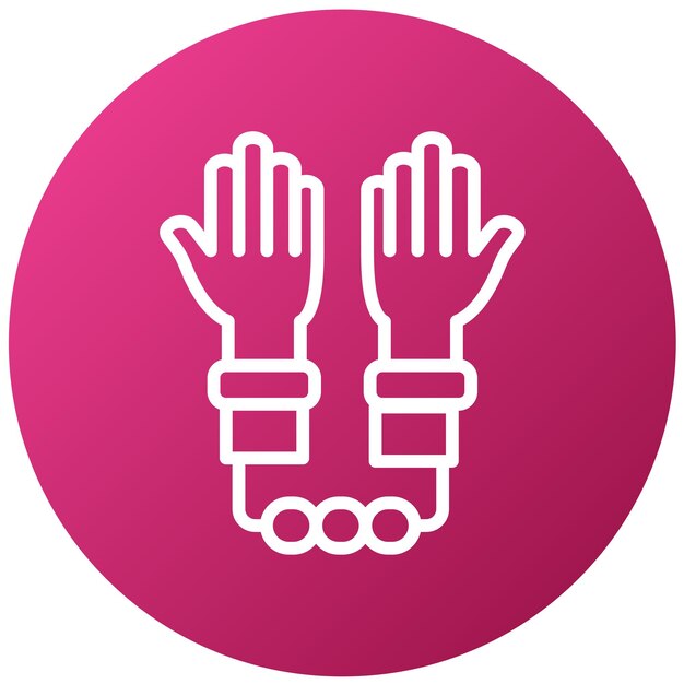 Diseño vectorial Estilo del icono de arresto