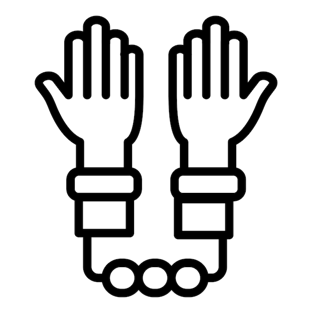 Diseño vectorial Estilo del icono de arresto