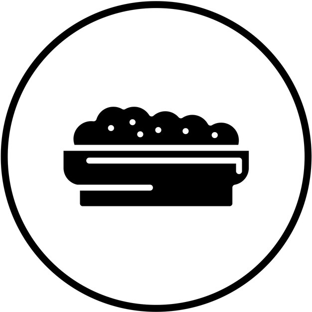 Diseño vectorial Estilo de icono de arroz marrón