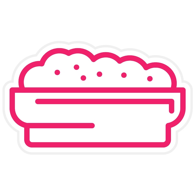 Diseño vectorial Estilo de icono de arroz marrón