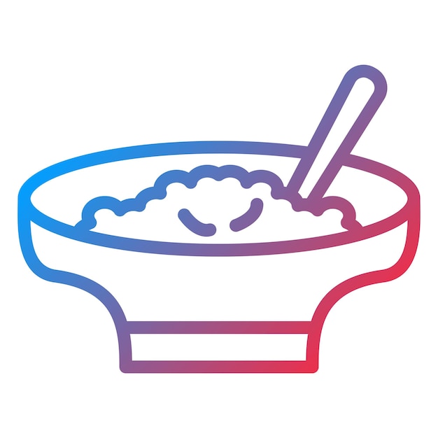 Diseño vectorial de estilo de icono de arroz