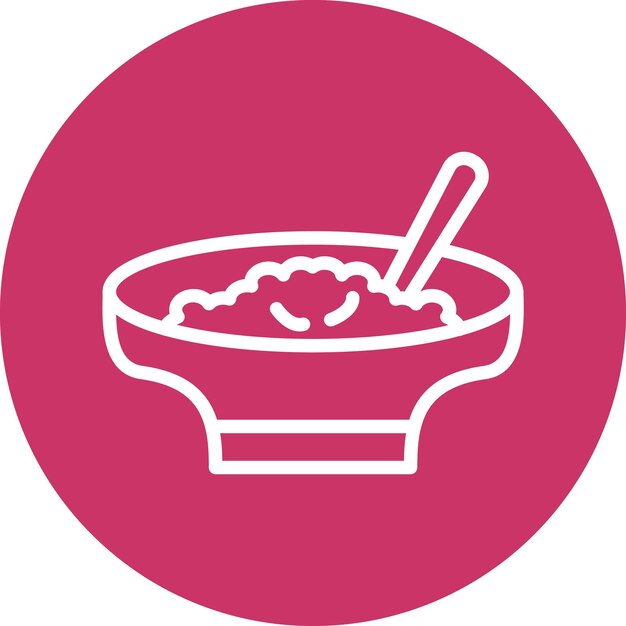 Diseño vectorial de estilo de icono de arroz