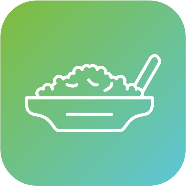 Diseño vectorial de estilo de icono de arroz
