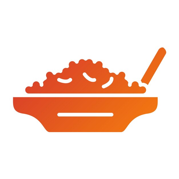 Diseño vectorial de estilo de icono de arroz