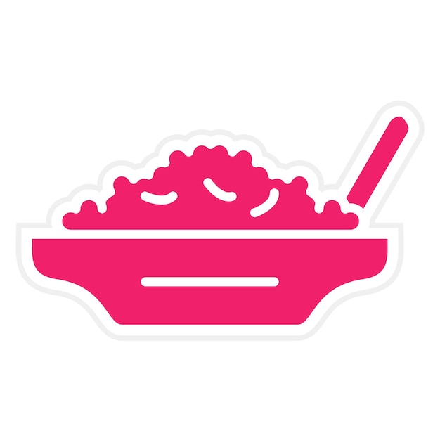 Diseño vectorial de estilo de icono de arroz